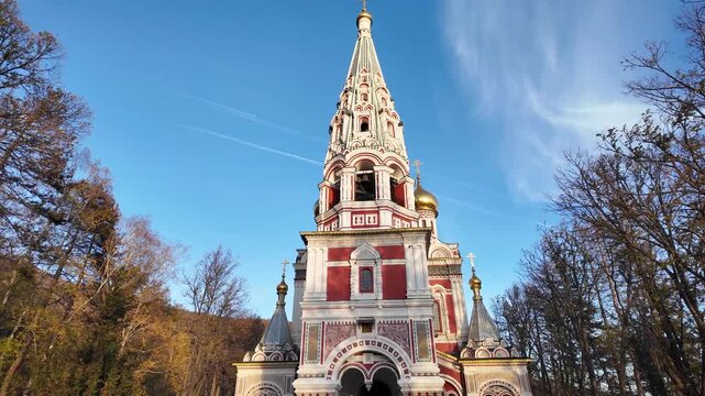 Shipka Monastery Holy Nativity, known as Russian church in town of Shipka, Stara Zagora Region, Bulgaria