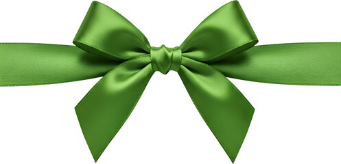 Vector decorative shiny gift dark green ribbon with tied bow design element isolated on white background, wallpaper, background
