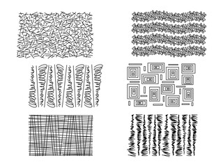 6503.eps  Set of black on white linear textures