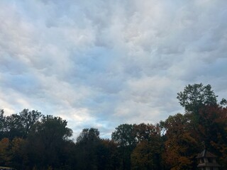 Beautiful Vivid Sky Painted by the Sun Leaving Bright Golden