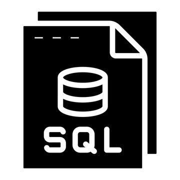 sql database file glyph icon