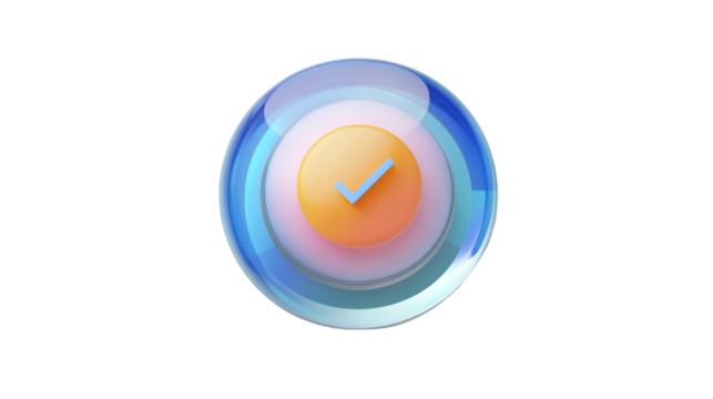 Modern Checkmark Icon Signifying Success and Completion