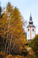Lake Bohinj bathed in autumn magic. The kingdom of the golden-horned ibex.