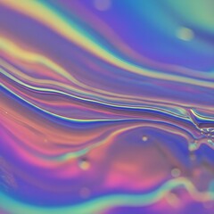 Swirling Iridescent Hologram: A Vibrant Macro Expedition Through Futuristic, Soft-Reflected, Gradient-Infused, Abstract Textures of Mesmerizing Elegance in Dynamic Light Forever