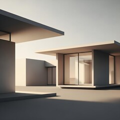 Elegant Lithograph Design Evoking Modern Minimalist Architecture with Sublime Neutral Tints, Delicate Textures, and Refined Lighting for Upscale Distinction and Elegance.