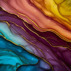 A Macro Close-Up Journey Through Swirling, Abstract Pigments Merging Into Sleek, Luminous Edges With Vibrant, Textured Zoomingfinish Visual Extravaganza Unfolding.