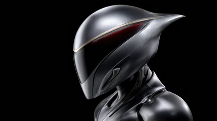 Exploring the Innovative Design of a Futuristic Cyberpunk Helmet with Glowing Edges and Complex Details for Characters in Macro and Microscopic Views