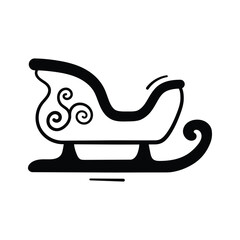 Grab this amazing christmas sleigh icon design in modern style