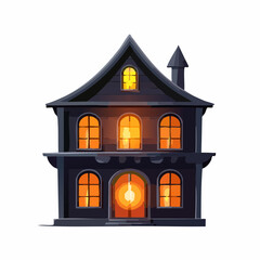 Spooky Victorian House Illustration A Hauntingly Beautiful Gothic Design