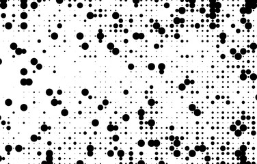 Black and white seamless dot pattern vector design with grunge texture geometric elements wallpaper, Black and white seamless floral pattern vector design texture illustration with grunge dots