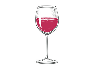 glass of red wine vector