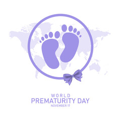 World Prematurity Day November 17 Banner Background vector Illustration