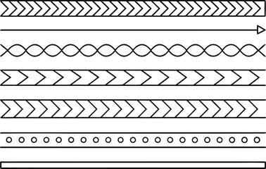 Border Line Set Design in Outlines. Decorative Border Outline Collection. Elegant Frame and Divider Set. Minimal Border Line Illustration. Geometric Border Outline Design. Ornamental Frame Line Art