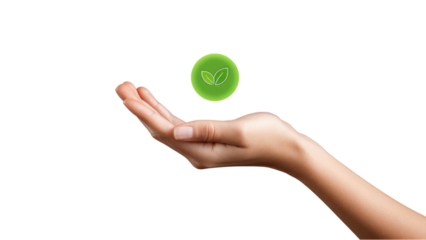 Eco-Friendly Green Initiative Concept - Icon in Hand