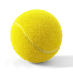  yellow tennis ball isolated on a transparent background,