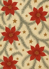 Fototapeta na wymiar Festive floral holiday mobile wallpaper.