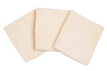Bread slices with crusts removed
