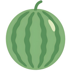 Watermelon whole transparent PNG isolated fruit clipart icon for menu design packaging labels stickers web and app graphics