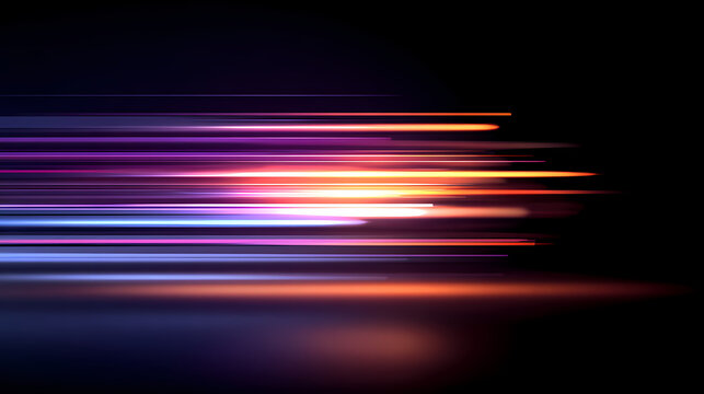 Abstract streaks of vibrant color against a dark background, suggestive of speed and motion