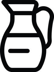 vector illustration of a silhouette of a jug