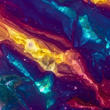 Infinite Spectrum: A Macro Dance of Trichromatic Luminescence Unveiling Swirling Vibrant Hues, Abstract Glowing Textures, and Enchanting Magical Patterns