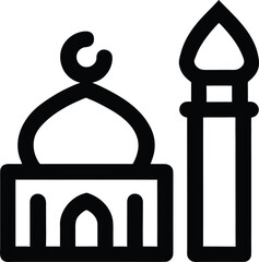 mosque silhouette vector