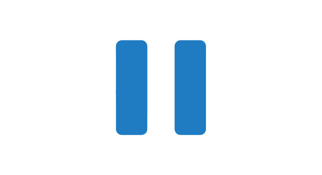 Blue Pause Symbol - A Universal Sign for Interruption and Control.