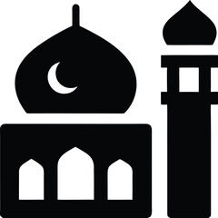 mosque silhouette vector