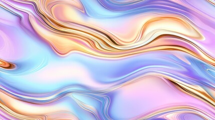 Obraz premium Abstract Liquid Art: A mesmerizing flow of swirling, pastel-colored liquid paints that create an ethereal, dreamlike artwork.