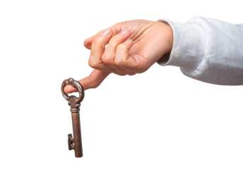 House keys being held by a hand ready to hand over ownership to a new homeowner