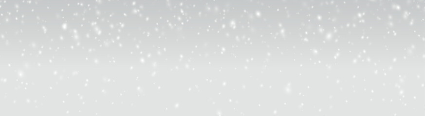 White winter snowflakes and frost dust texture. Snowfall with pure white flakes and light particles of frost.
