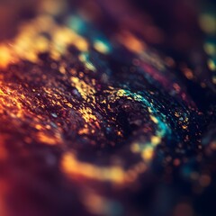 Explosive Fusion of Vibrant Textures and Luminous Micro Details: A Macro View Encountering Chaotic, Cacophonistic Abstract Motion in Mesmerizing Colorplay