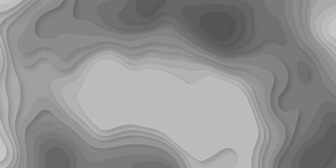 Abstract white paper cut background with lines. Background of the topographic map. White wave paper curved reliefs abstract background. Realistic papercut decoration textured with wavy layers.	