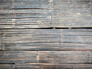 Worn wooden plank surface with weathered texture and natural grain pattern © nattapon98