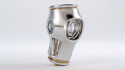 An abstract metallic structure