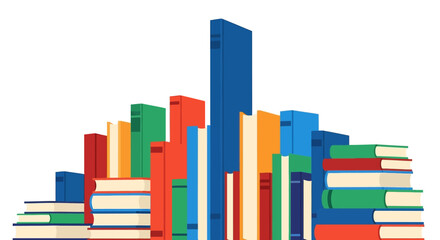 Colorful Books Stacked Together in a Pile.