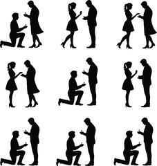 vector silhouettes of people