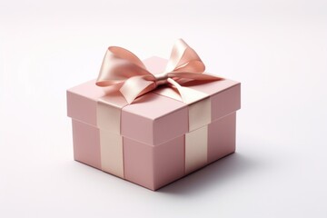 Obraz premium Gift box white background celebration anniversary.