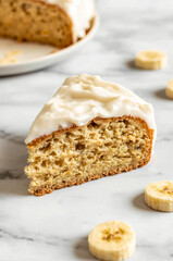 Delicious banana bread with cream cheese frosting
