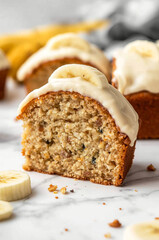Delicious Banana Cake Slice with Cream Cheese Frosting