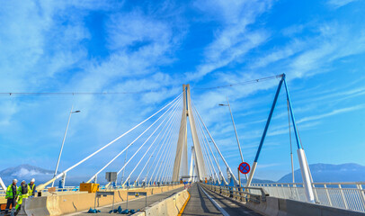Obraz premium Rio-Andirrio-Brücke bei Patras, Griechenland