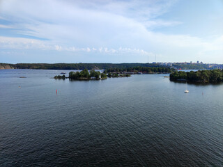 Uppsala town in Sweden seen from the cruiser
