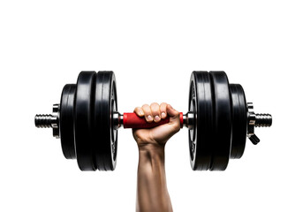 Strong arm lifting dumbbell