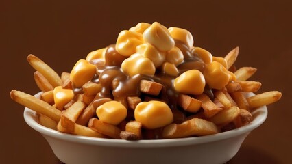 Enjoy delicious poutine featuring crispy fries, cheese curds, and rich gravy for ultimate comfort food craving
