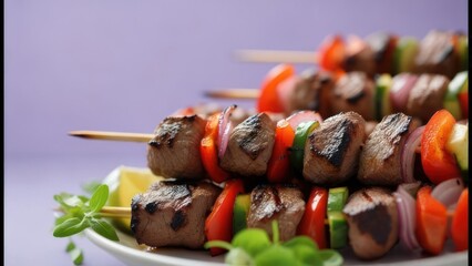 Juicy grilled meat skewers with vibrant vegetables offer healthy delicious meal inspiration ideas now