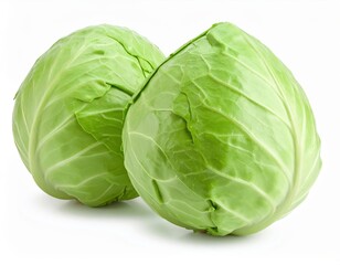 Fototapeta premium Close-up of fresh green cabbage with vibrant color, perfect for healthy eating, cooking, and vegetarian concepts.