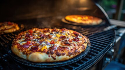 4Th Of July Pizza. Celebrating American Independence Day with Delicious Pizza in the Park