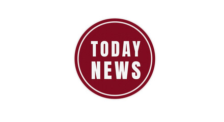 Today news banner isolated on transparent background