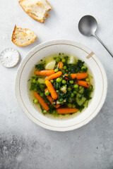 Homemade minestrone soup