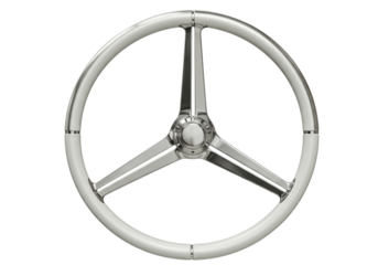 Isolated steering wheel with chrome spokes, an auto part for vehicles and automobiles